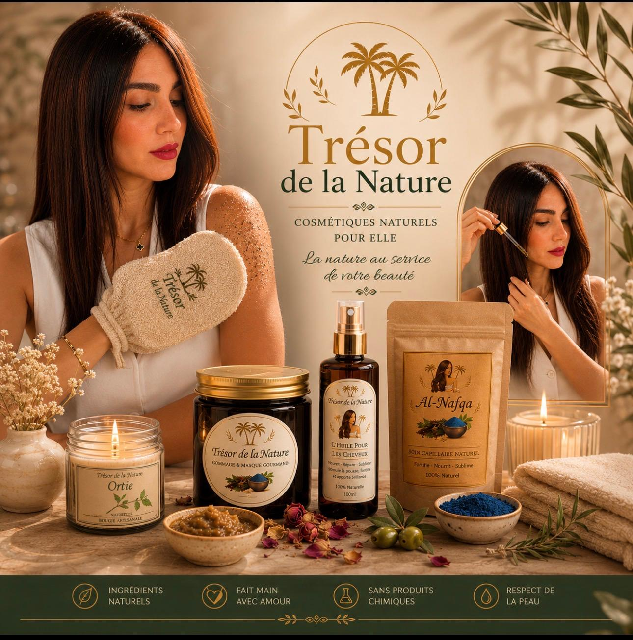 Trésor de la Nature, produits cosmétiques naturels et rituel botanique premium